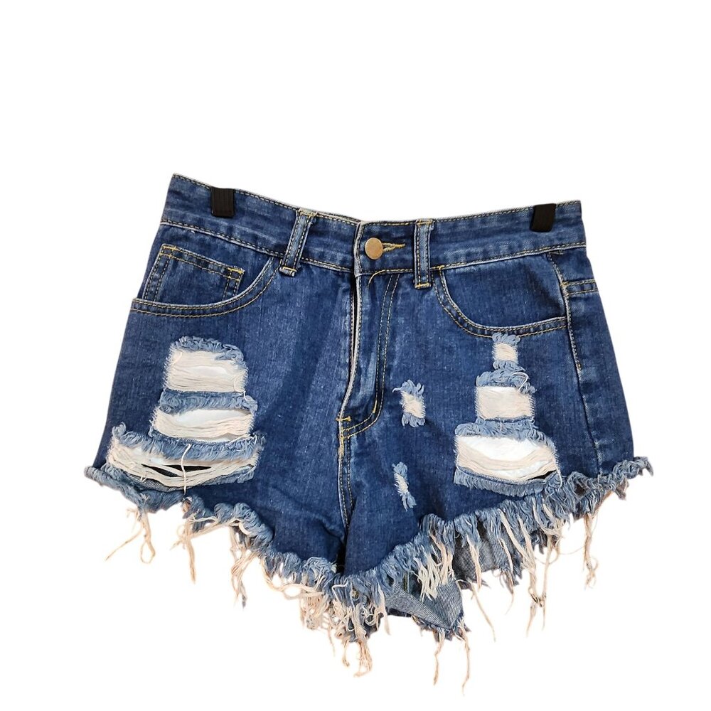Shein Distressed Denim Jean Booty Shorts Womens Size XS